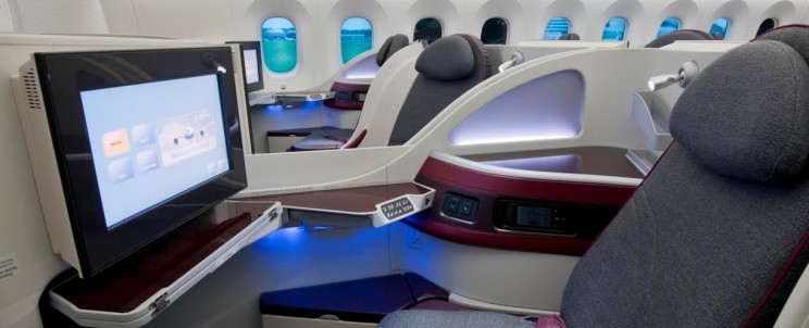 Все кресла бизнес-класса на 787 раскладываются на 180 градусов